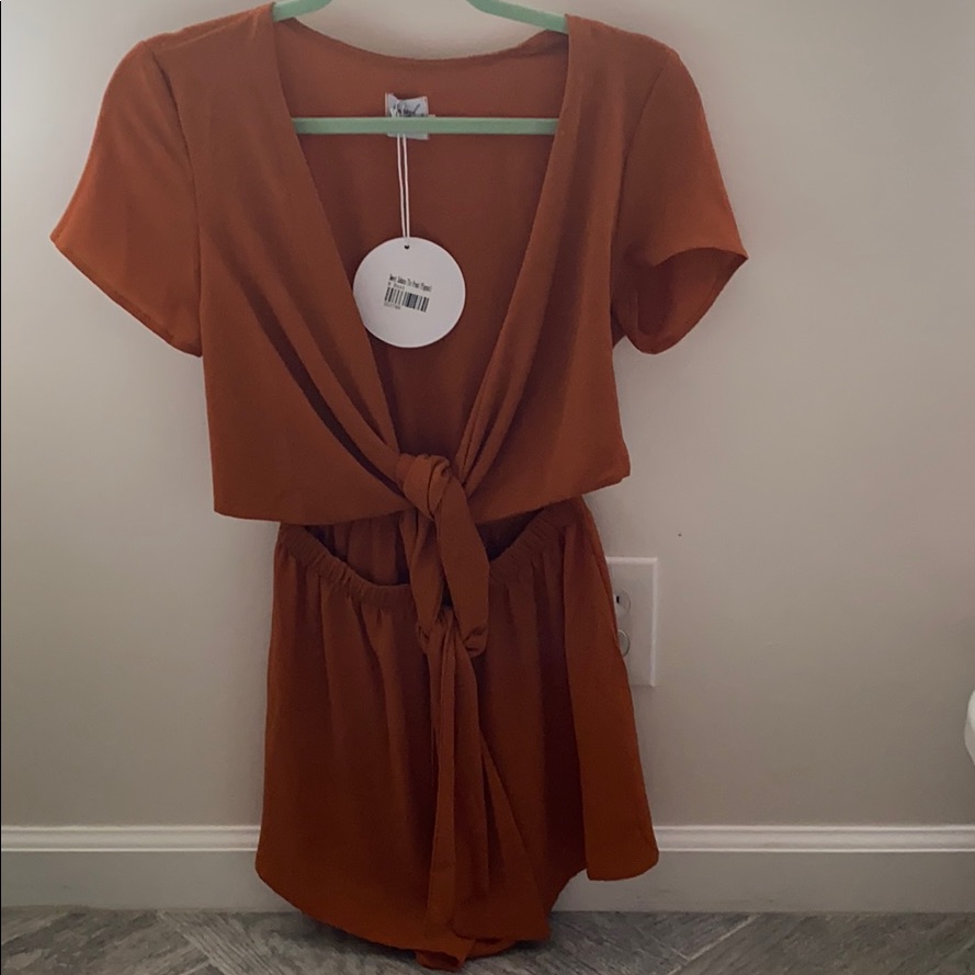 Brand New Front Tie Romper